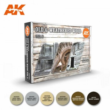 AK 3rd Generation Acrylics Old Weathered Wood 6 x 17 ml AK11674 